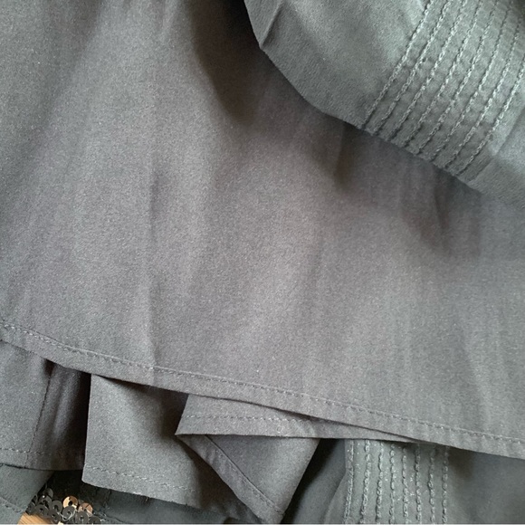 Ann Taylor SZ 2 Black/Silver Sequin Pleated Skirt | NWT - Picture 6 of 10